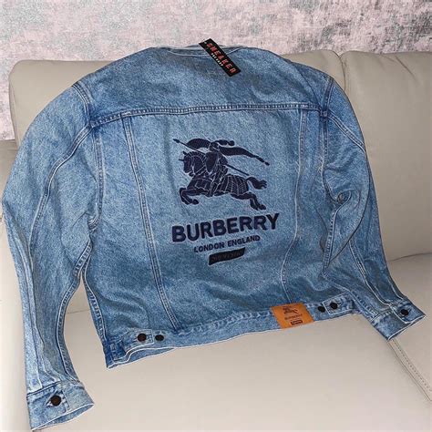 supreme burberry denim jacket|burberry supreme track jacket.